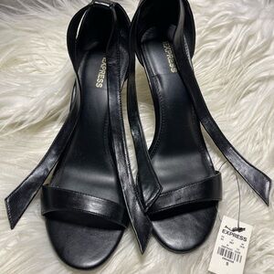 Express Black Strappy Heels